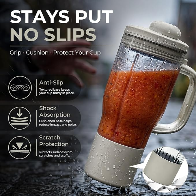 Personal Blender Accessories for Ninja Blendboss DB351ST, Leak-Proof Kit with Silicone Tumbler Boot, Spill Stopper & Sealing Ring, Cup Not Included (Stone Mint)