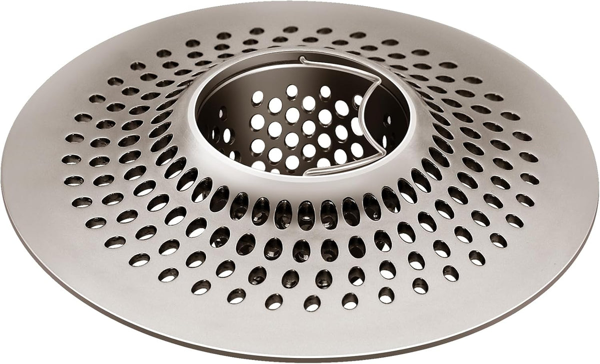 Shower Drain Hair Catcher/Bathroom Drain Cover/Bathtub Drain Strainer/Shower Stall Drain Protector(Brushed Nickel)