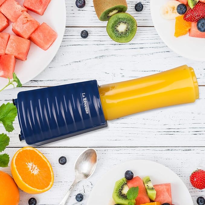 La Reveuse Smoothies Blender Personal Size 300 Watts with 18 oz BPA-Free Portable Travel Sports Bottle,Navy