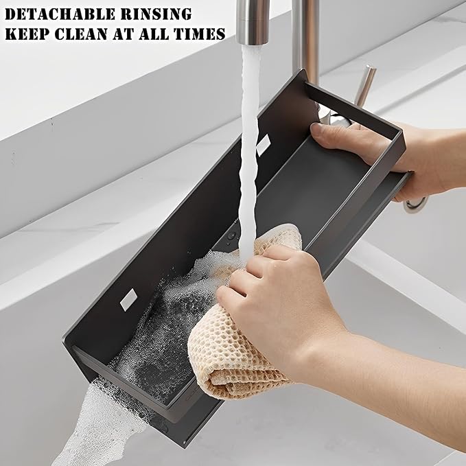 Stainless Steel Detachable Wall Mounted Floating Shelves for Kitchen, Bathroom, Storage Organizer Shelves, Corrosion and Rust Resistant, Set of 1 Gray