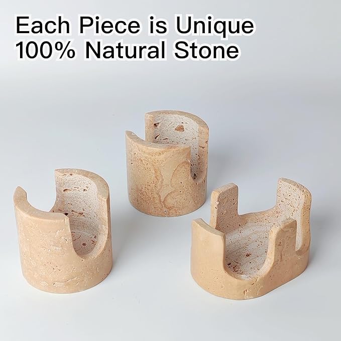 2 in 1 Travertine Sponge Holder, 2 Slot Natural Stone Sink Organizer with Raised Edge to Catch Drips,Keeps Sponges Dry & Countertop Clean, Heavy&Stable with Anti-Slip Base, Kitchen Decor,Double, Beige
