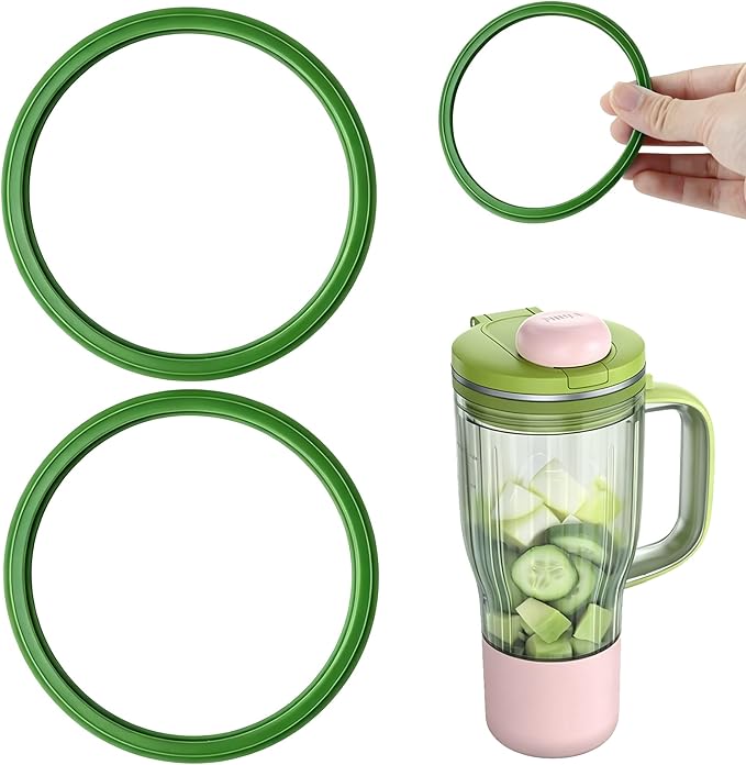 2 PCS Replacement Seal for Ninja BlendBOSS Personal Smoothie Tumbler, Food-Grade Silicone Gasket, Leak-Proof & Durable, Compatible with Ninja Blend BOSS Tumbler (Avocado-Green)