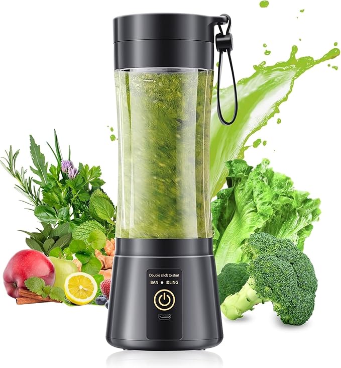 Cordless Personal Size Portable Blender - 12Oz Blender Smoothies and Shakes, BPA Free Traveling Juice Cup with Powerful Blending, Freshly Squeezed in Sports/Travel/Home
