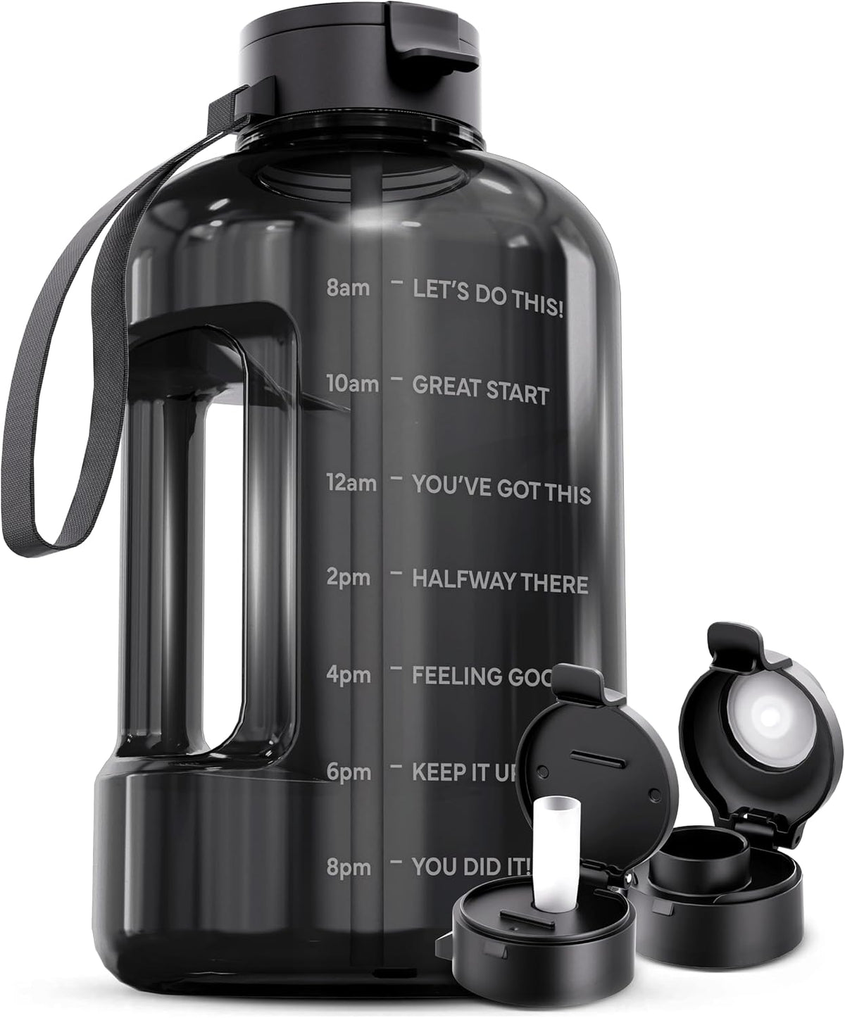 1 Gallon Water Bottle with Motivational Quotes