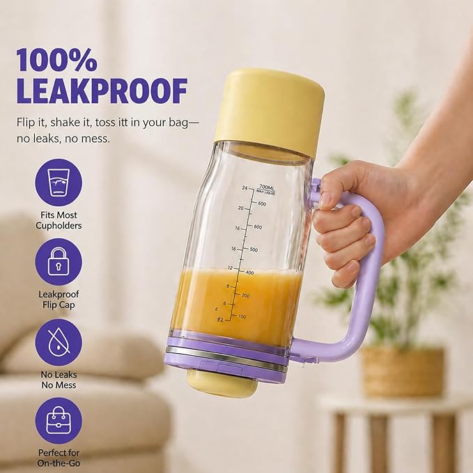 26oz Replacement Tumbler Cup for Ninja BlendBOSS, Leakproof Travel Blender Cup with Handle & Flip Cap Compatible with Ninja BlendBOSS DB351 Series (Lavender)