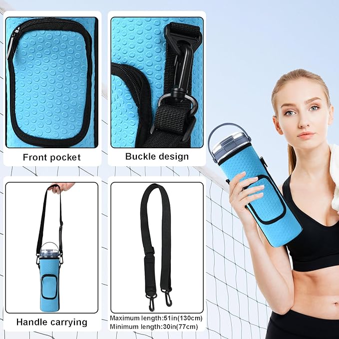 AF-WAN Portable Blender Carry Storage Bag sleeve with Shoulder Strap for Ninja BC151NV/BC51NV/BC151BK/BC151CR/BC151EM/BC151PR/BC151WH 18oz Blast Portable Blender (Blue)