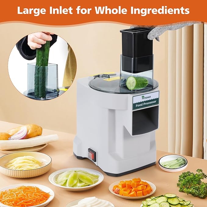 5 in 1 Electric Vegetable Chopper, Commercial Vegetable Dicer Food Processor Veggie Food Cutter Stainless Steel Automatic Shredded for Onion Potato Cabbage Fruit Slicer