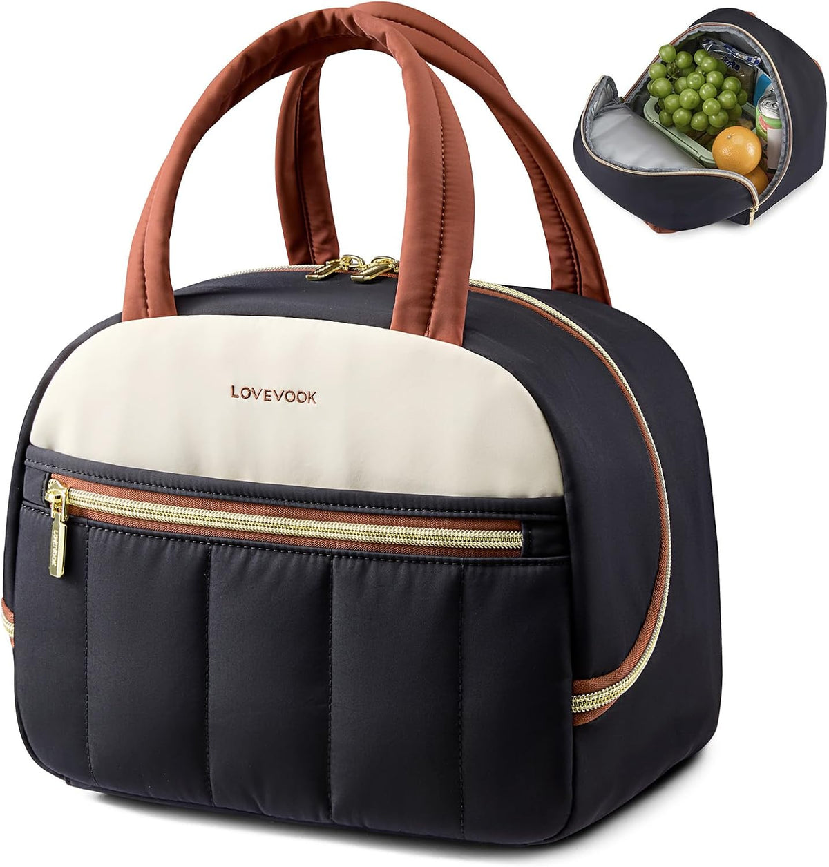 Insulated Lunch Bag for Women Men, Cute Fit and Fresh Lunch Box