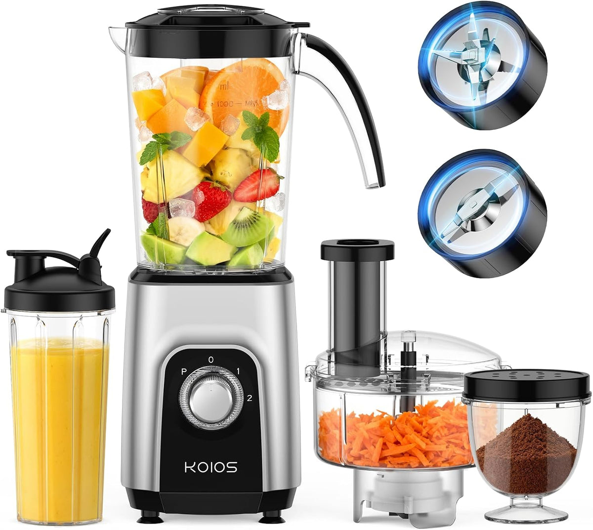 4-in-1 Blender/Food Processor Combo Max 1000W, Dishwasher Safe