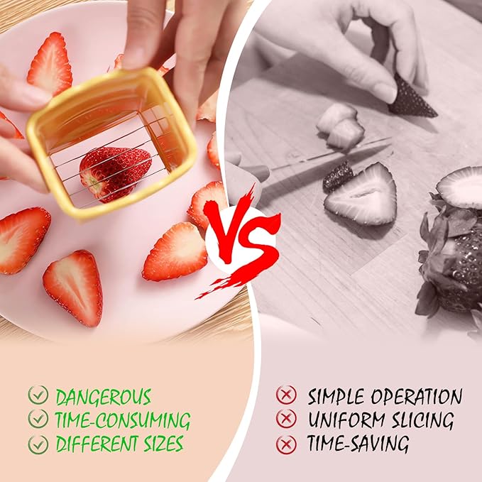 3PCS Fruit Slicer Cup Strawberry Slicer, Strawberries Cutter Cup, Speed Cutter for Banana Grape Egg Kitchen Portable Slicing Tool