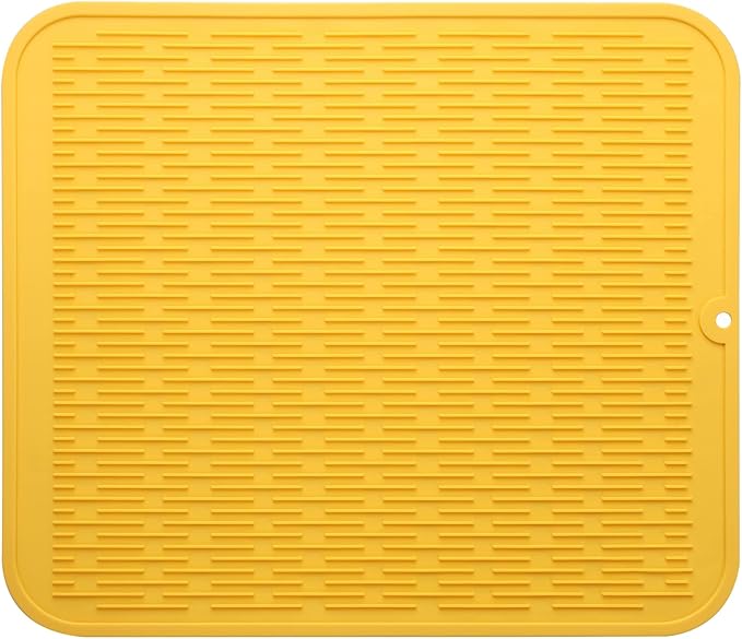 MicoYang Silicone Dish Drying Mat for Multiple Usage,Easy clean,Eco-friendly,Heat-resistant Silicone Mat for Kitchen Counter or Sink
