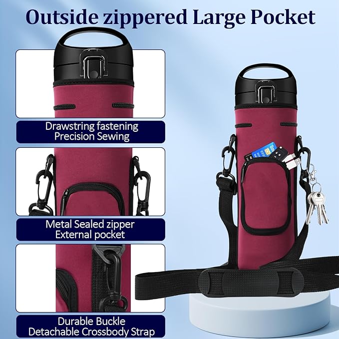 Portable Blender Carrying Case for Magic Bullet (MBPB50100 MBPB50100W MBPB50100FP MBPB50100AK), Storage Bag with Shoulder Strap and Pocket (Cranberry Red)