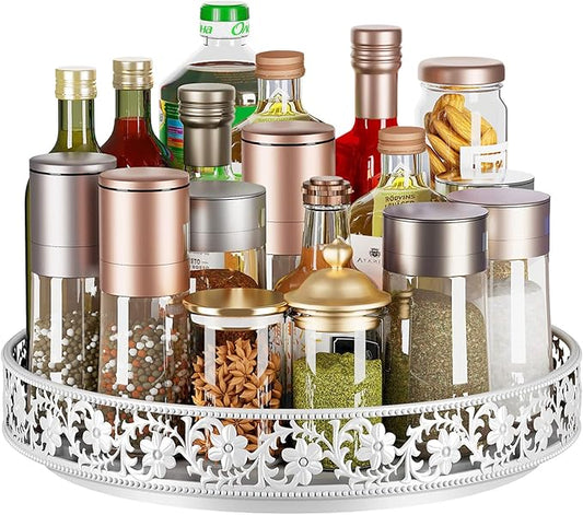 13 Inch Lazy Susan Spice Rack - Rotating Turntable Organizer