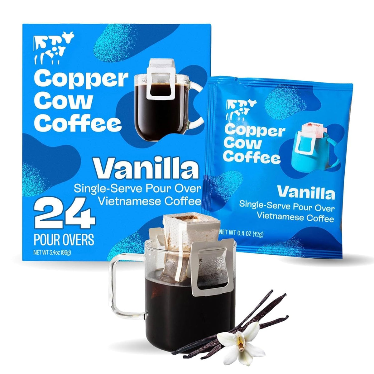 Vanilla, Vietnamese Pour Over, Dark Roast 24 Single Serve