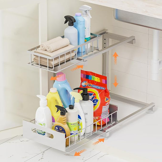 Under Sink Organizer, Sliver,1Pack