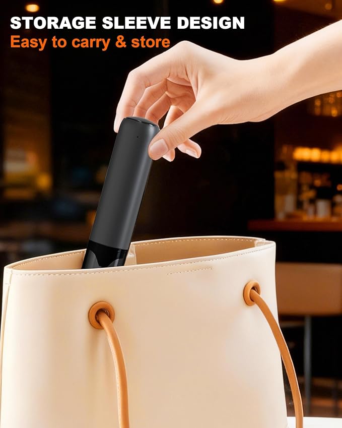 Rechargeable Milk Frother Handheld with Cover, Electric Drink Mixer with Stainless Steel Whisk - Portable Hand Frother Wand for Matcha Latte Cappuccino & Hot Chocolate, Black