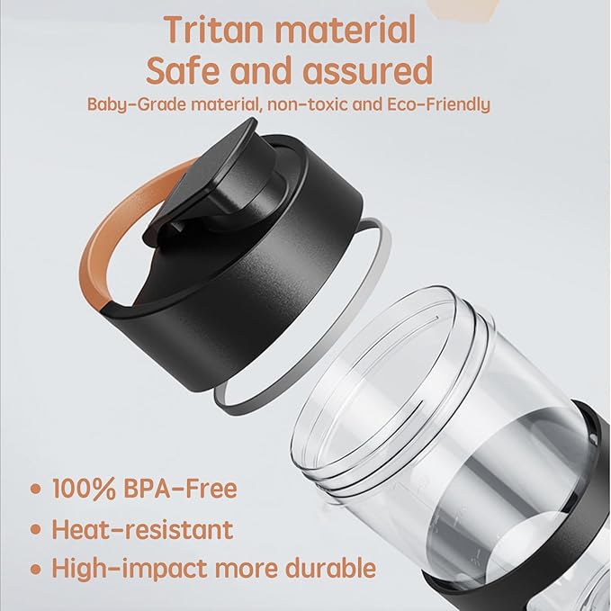 Electric Protein Shaker Bottle with Storage, 24oz USB-C Rechargeable Protein Shaker Cup, BPA-Free Tritan, Leak-Proof Portable Mixer Bottle for Gym, Travel（Green）
