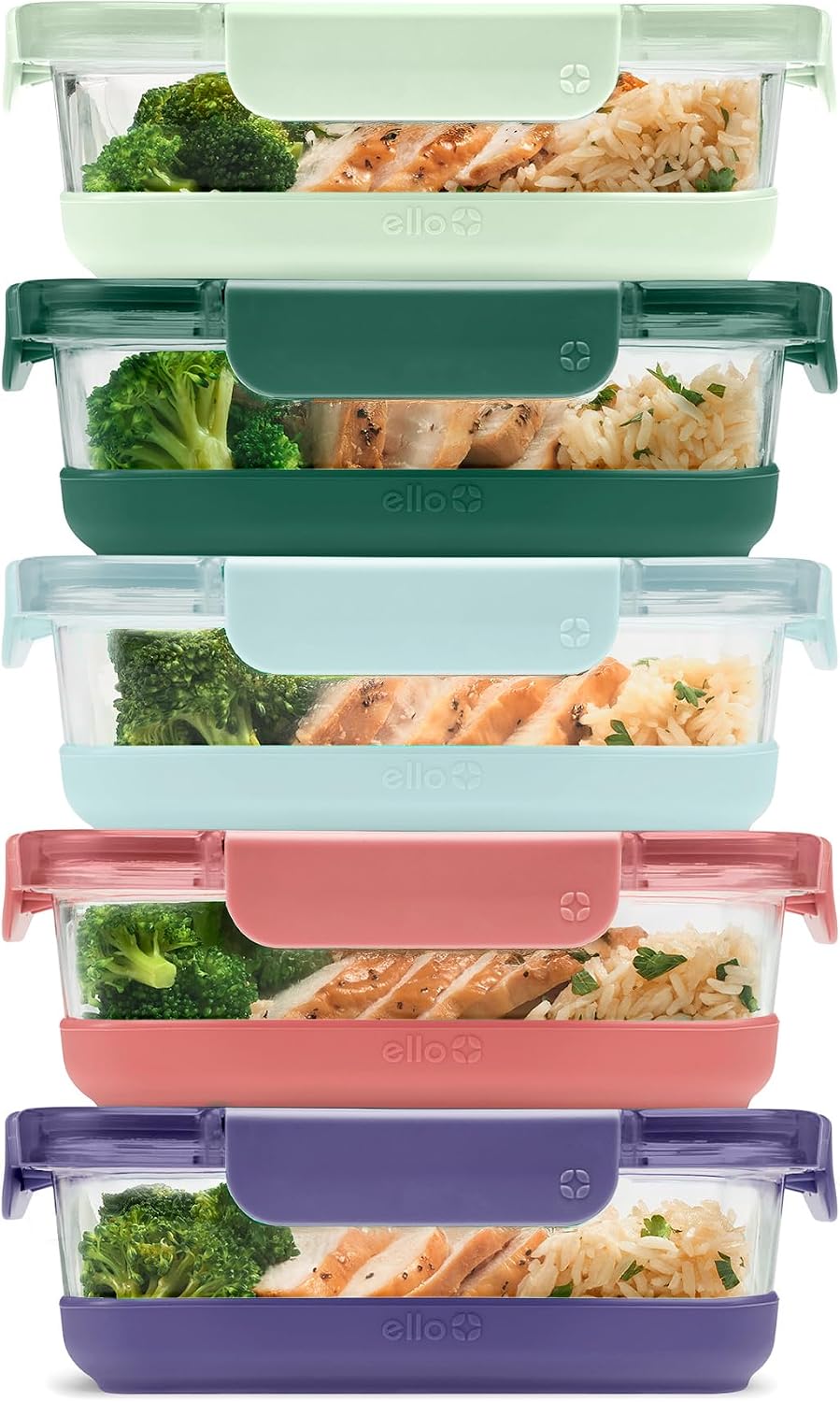 Duraglass Refresh 3.4 Cup Meal Prep Containers, 10 Pc, Everest