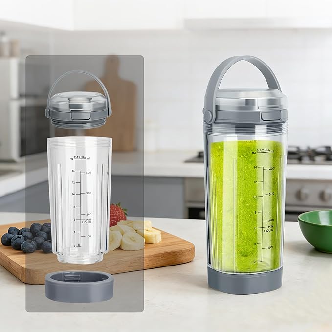 Lid Accessories Compatible with Ninja Blast- Replacement Lid for Ninja Blast Portable Blender 18oz Blending Vessel, Leakproof Sip Seal Spout Lid, Dishwasher Safe & Portable, Blue