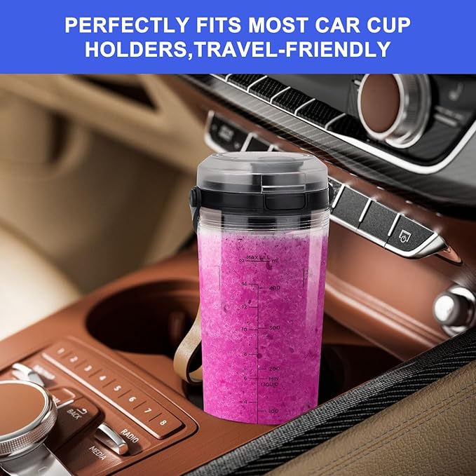 18oz Blender Cup Replacement for Ninja Blast Portable Blender BC100 & BC151 Series: Blending Vessel Cap with Sip Lid Accessories Part for Ninja Blast Blender BC151BK BC151NV BC151ND(Black)