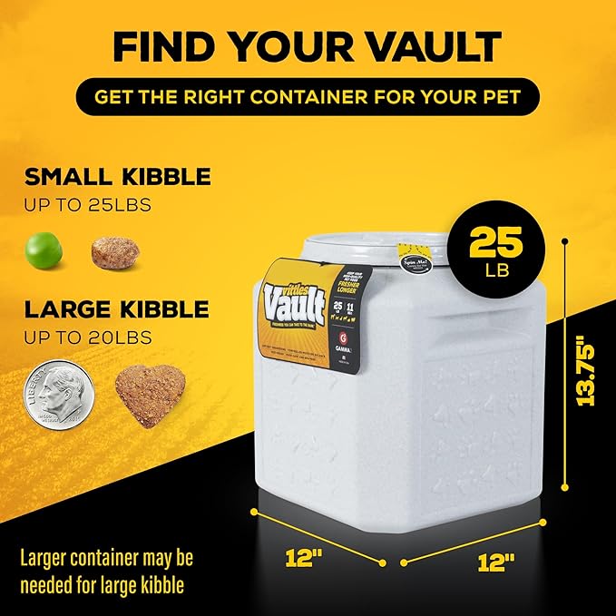 Vittles Vault Pawprint Pet Food Storage Container For Dog Food