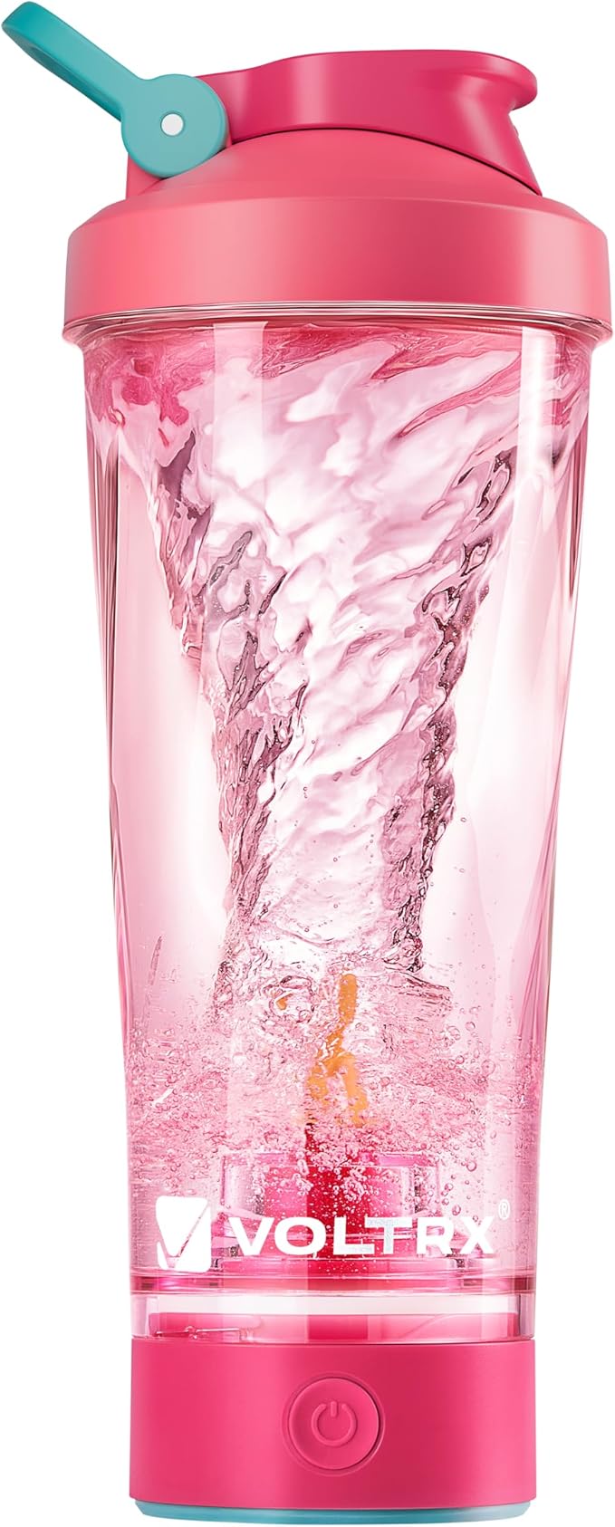 VOLTRX VortexBoost Electric Shaker Bottle, USB C Rechargeable Protein Shake Mixer, Shaker Cups for Protein Shakes and Meal Replacement Shakes, BPA-Free, Made with Tritan, Candy Pink, 24oz
