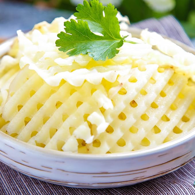 2PCS Crinkle Cutter Stainless Steel Crinkle Chopper French Fry Slicer Wavy Potato Soap Cutting Tool Crinkle Cutters for Potatoes,Carrot, Cheese