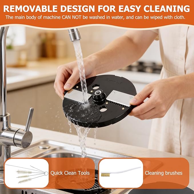 5-In-1 Electric Vegetable Chopper, Commercial Vegetable Slicer Food Processor Veggie Food Dicer with Slicing Shredding Striping for Onion Potato Cabbage Fruit Cutter Home Use