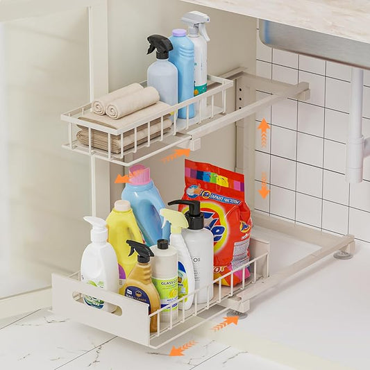 Under Sink Organizer, Sand,1Pack