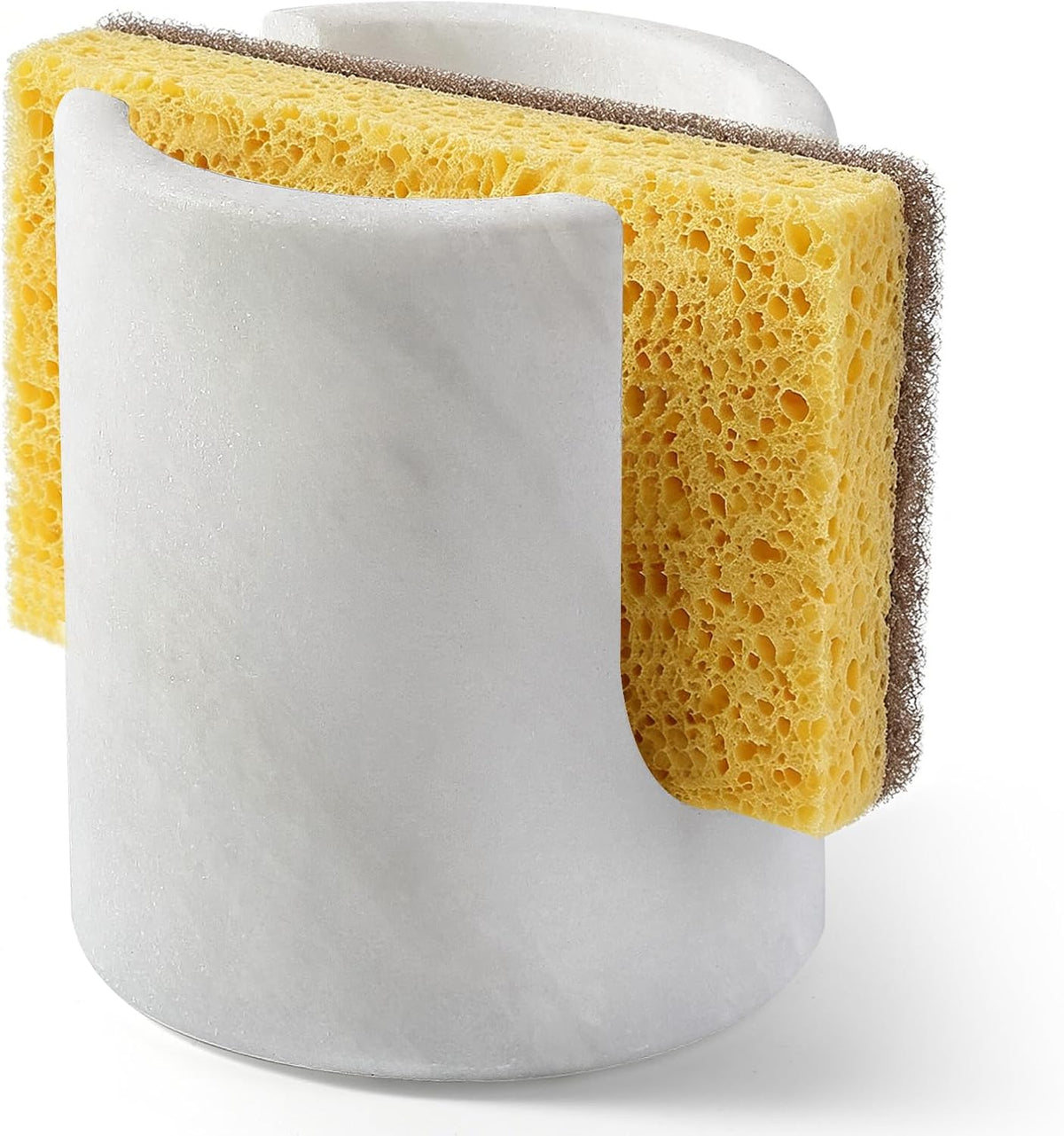 Marble Sponge Holder for Kitchen Sink Counter, Natural Stone Sponge Caddy for Sink Organizer, Dish Drying Rack, Marble Kitchen Accessories, Housewarming Gifts(Namib Fantasy)