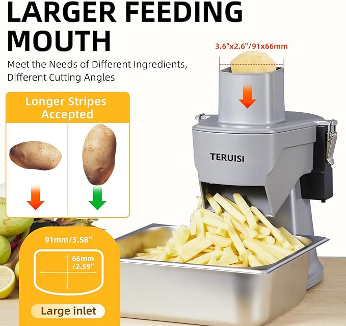 4-In-1 Electric Vegetable Chopper, 200W Vegetable Slicer Food Processor, Veggie Food Cutter With Slicing Shredding Dicing And Striping Function For Commercial Home Use