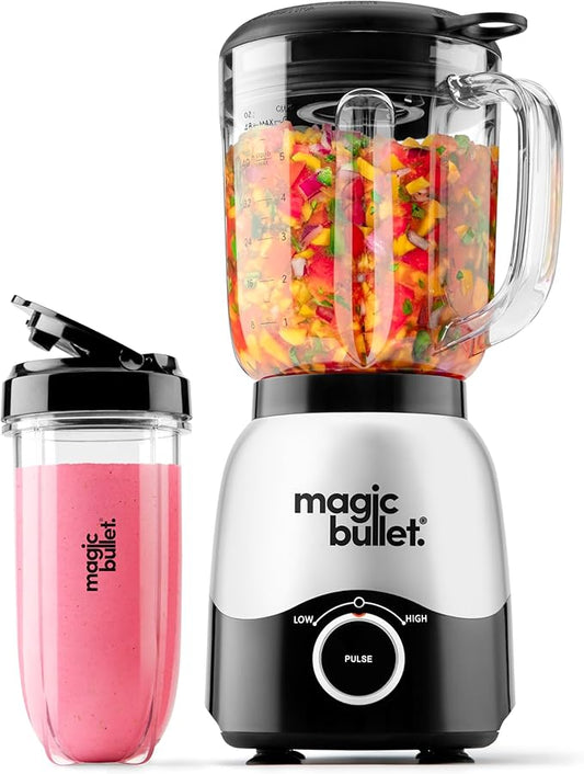 Magic bullet Combo Blender, 600W, 48oz Pitcher, 16oz Cup with To-Go Lid
