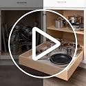 Pull Out Cabinet Drawer Organizer 14"W x21"D Hard Maple - Easy to Install Fully Assembled Heavy Duty 100Lbs, Wooden Soft Close Bottom Mounted Cabinet Drawer for Kitchen Cabinets, Pantries