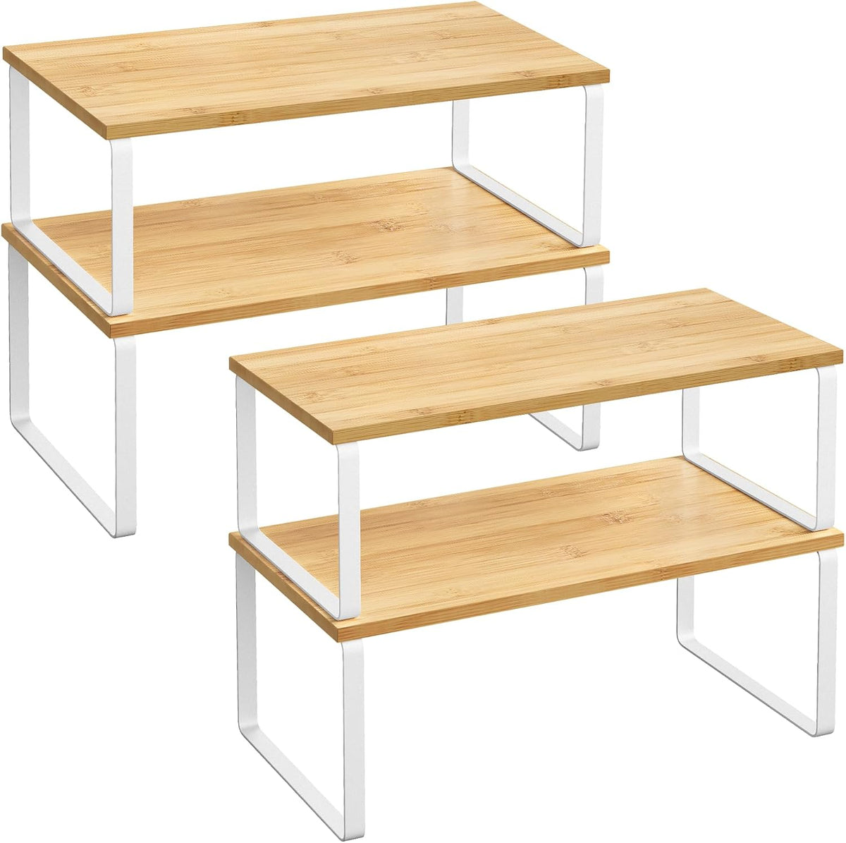 Cabinet Organizer Shelf, Set of 4 Spice Rack, Kitchen Storage