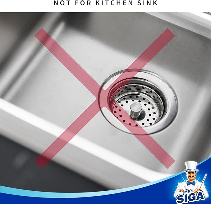 MR.SIGA Bathroom Sink Strainer, Utility, Slop, Bathtub Lavatory Sink Drain Strainer Hair Catcher, Stainless Steel Shower Drain Strainer, Outer Diameter 2.1 inch, Inner Diameter 1 inch, 3 Pack