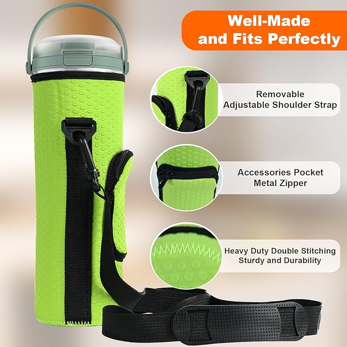 Storage Bag for Ninja Portable Blender Dust Cover Sleeve with Adjustable Shoulder for Ninja BC151NV/BC51NV/BC151BK/BC151CR/BC151EM/ BC151PR/BC151WH/BC155PS Blast Portable Blender (Green)