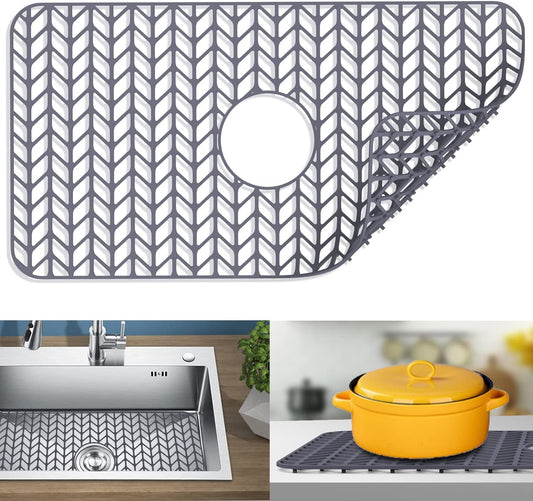 Sink Protectors for Kitchen Sink 26"x 14"Center Silicone Sink Mat