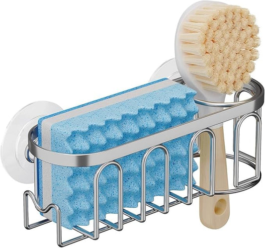 Sink Caddy Sponge Holder for Kitchen Sink 2 Suspension Options(Suction Cups