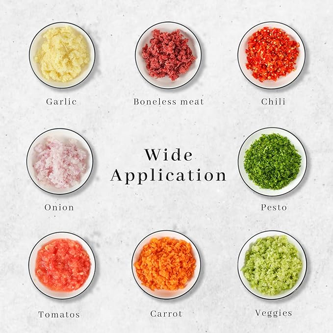 Manual Vegetable Chopper Hand String Onion Cutter Garlic Mincer Manual Food Processor for Ginger, Chili, Fruit, Meat, Nuts Food Chopper 900ml, Green