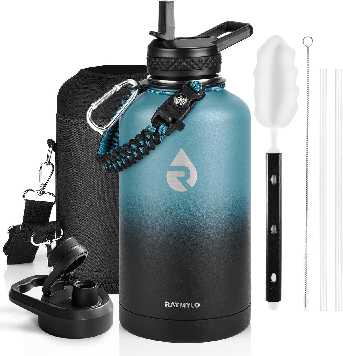 Insulated Water Bottle 64 oz, Triple Wall Vacuum Stainless Steel