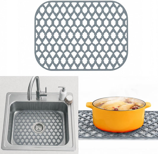 Silicone Sink Protector Mats for Multi-Size Kitchen Sink (16.8"x12.6")