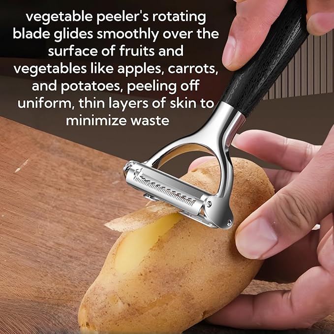 Multifunctional Vegetable Julienne Peeler for Kitchen, Camping and Travel