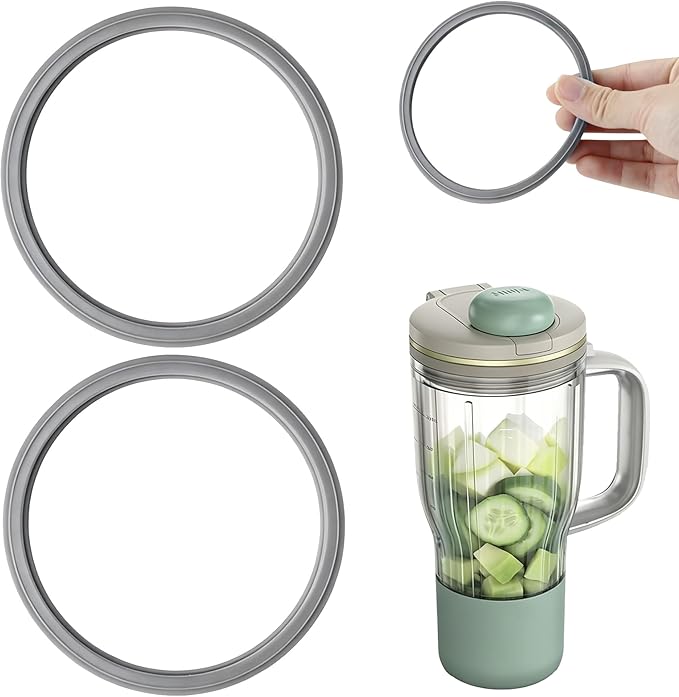 2 PCS Replacement Seal for Ninja BlendBOSS Personal Smoothie Tumbler, Food-Grade Silicone Gasket, Leak-Proof & Durable, Compatible with Ninja Blend BOSS Tumbler (Oatmeal)