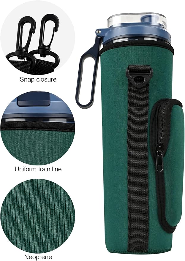 Blender Storage Sleeve Blender Travel Bag for Ninja Blast Max Portable Blender BC251NV/BC251GY/BC251MT/BC251PK/BC251LD/BC251IV with Shoulder Strap and Accessory Pocket (Green)