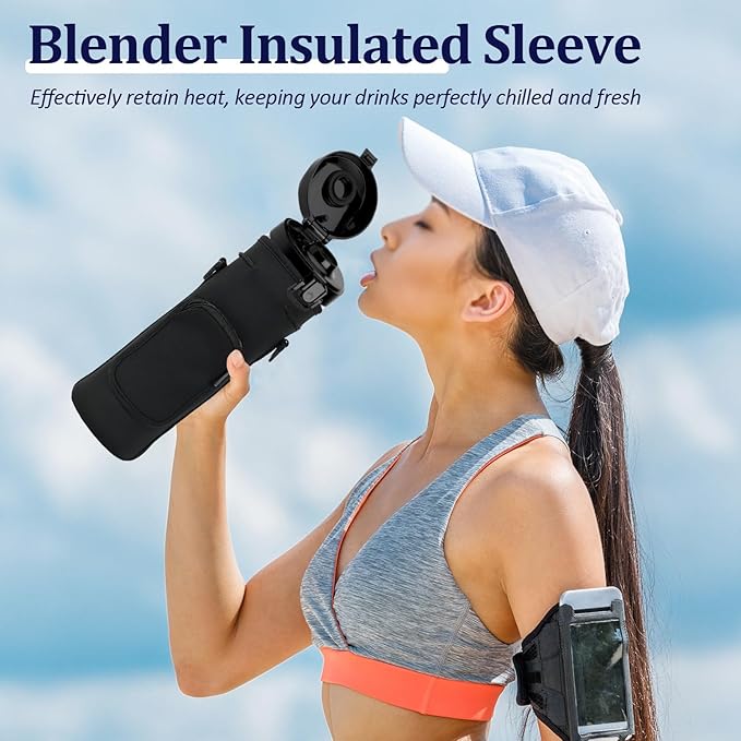 Portable Blender Carrying Case Bag for Magic Bullet Portable Blender (MBPB50100 MBPB50100W MBPB50100FP MBPB50100AK), Storage Sleeve Bag for blender with Shoulder Strap and Pocket (Black)
