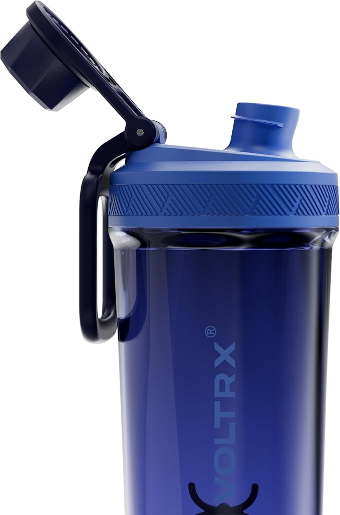 VOLTRX Shaker Bottle, Gallium USB C Rechargeable Electric Protein Shake Mixer, Shaker Cups for Protein Shakes and Meal Replacement Shakes, BPA Free, Made with Tritan, Midnight Blue, 20oz