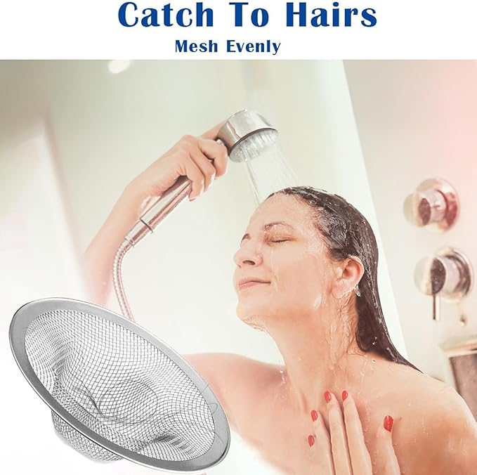 12 pcs Heavy Duty Stainless Steel Slop Basket Filter Trap, 2.75" Top / 1" Mesh Metal Sink Strainer,Perfect for Kitchen Sink/Bathroom Bathtub RV Wash Basin Floor Drain Balcony Drain Hole
