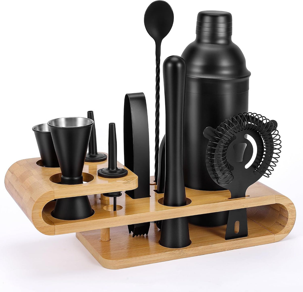 Cocktail Shaker Set - 12-Piece Complete Bartender Kit for Home Bar and Cocktail Making - Includes Cocktail Shaker, Bar Tools, and Barware Tool Sets