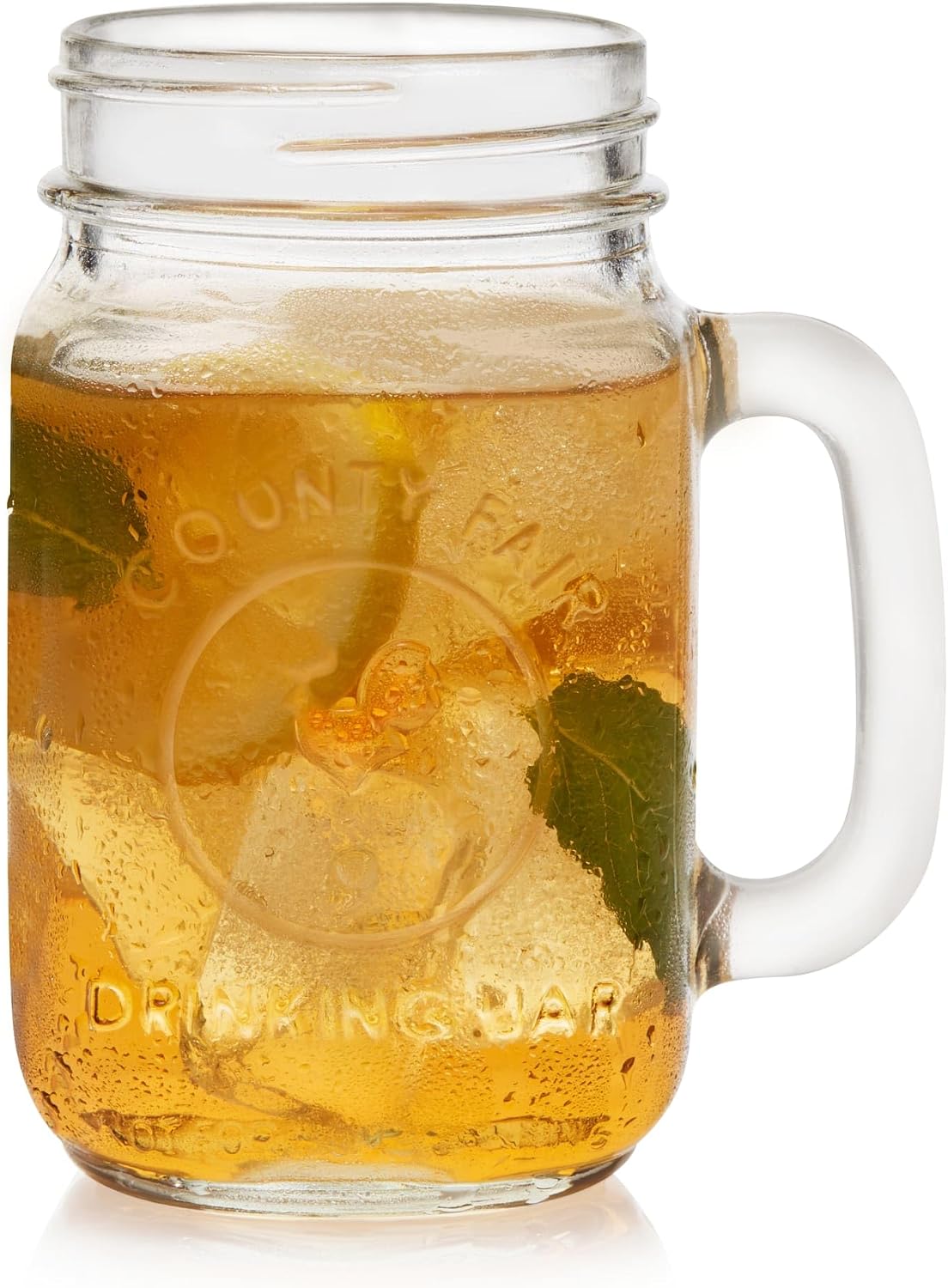 County Fair Set of 12 Mason Drinking Jars with Handle