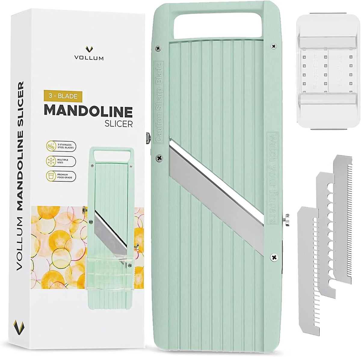 Mandoline Slicer Vegetable Cutter Stainless Steel Blades